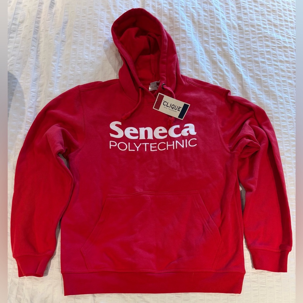 CLIQUE Hoodie Seneca Polytechnic Jumper Hoodie Sweatshirt Mens Medium W/ Tags